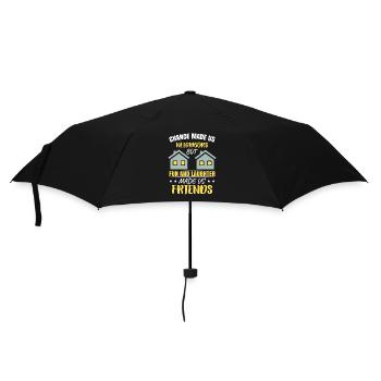 Nachbar Freunde Nachbarschaft - Regenschirm (klein) - Schwarz - Vorne