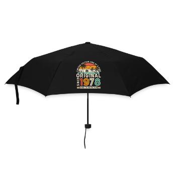Vintage Original depuis 1978 45/46 cadeau d’anniversaire - Parapluie standard - noir - Devant