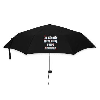 Je corrige silencieusement votre grammaire - Parapluie standard - noir - Devant