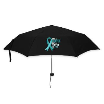 I Am A Fighter | PTSD Warrior - Umbrella (small) - black - Front