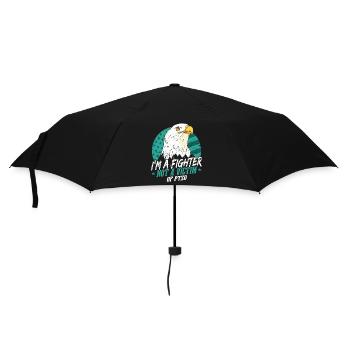 Je suis un combattant | Sensibilisation au TSPT | Guerrier du SSPT - Parapluie standard - noir - Devant