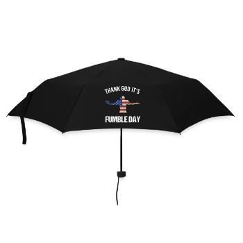 Thank God it's Fumble Day - Regenschirm (klein) - Schwarz - Vorne