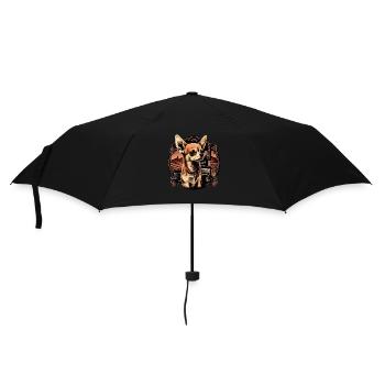 Chihuahua | Trucker LKW-Fahrer Vater Männer Auto - Regenschirm (klein) - Schwarz - Vorne