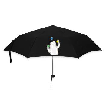 Seal juggler juggling - Umbrella (small) - black - Front