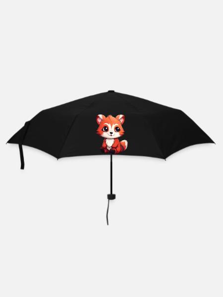 Panda roux Petit Panda - Parapluie standard - noir
