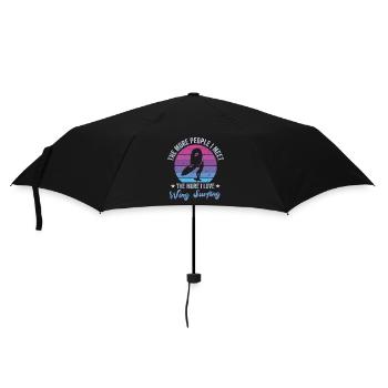 The more people I meet, the more wing surfing - Umbrella (small) - black - Front