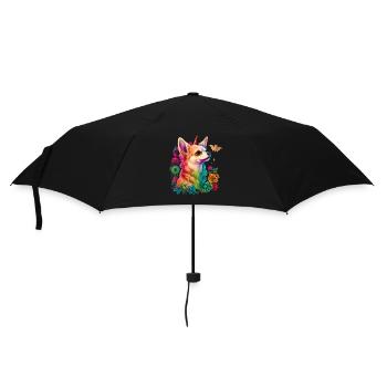 Chihuahua | Colourful Rainbow LGBTQ Unicorn - Umbrella (small) - black - Front