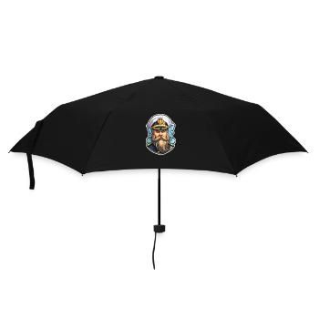 Matrose Alter Mann - Regenschirm (klein) - Schwarz - Vorne
