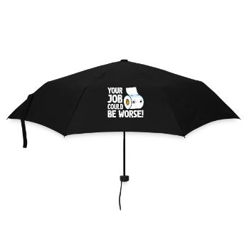 Dein Job könnte schlimmer sein Toilettenpapier - Regenschirm (klein) - Schwarz - Vorne