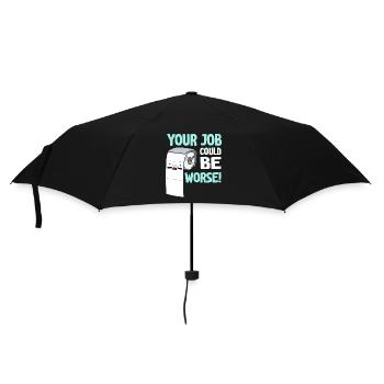 Your Job Could Be Worse Toilet Paper - Umbrella (small) - black - Front