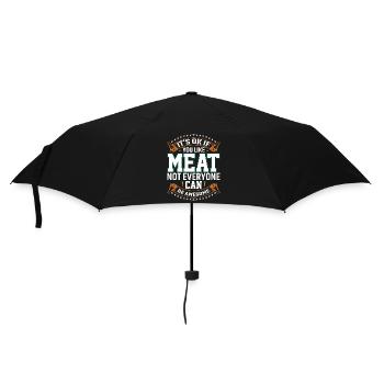 Es Ist In Ordnung Wenn Du Fleisch Isst - Regenschirm (klein) - Schwarz - Vorne