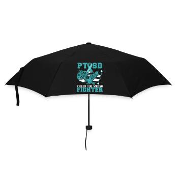 PTSD Picked The Wrong Fighter - Umbrella (small) - black - Front