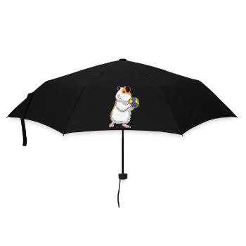 Meerschweinchen Handballspieler Handball - Regenschirm (klein) - Schwarz - Vorne