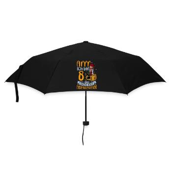 Ich bin 8 - Mädchen Pirat - Regenschirm (klein) - Schwarz - Vorne