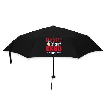 Burgers? Get On My KKBQ Level Korean BBQ Asian - Umbrella (small) - black - Front