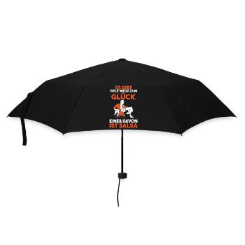 Salsa Tanz Tänzer - Regenschirm (klein) - Schwarz - Vorne