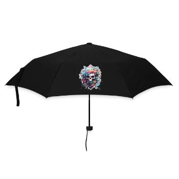 Skull Skull Skull Skeleton Bone - Umbrella (small) - black - Front
