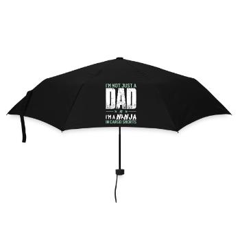 Ich bin ein Ninja Lustiger Vatertagsvater - Regenschirm (klein) - Schwarz - Vorne