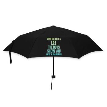 Place là, les filles - prothésistes ongulaires - Parapluie standard - noir - Devant