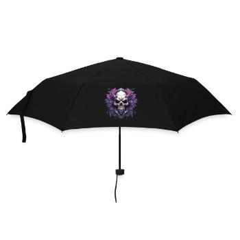 Totenkopf - Regenschirm (klein) - Schwarz - Vorne