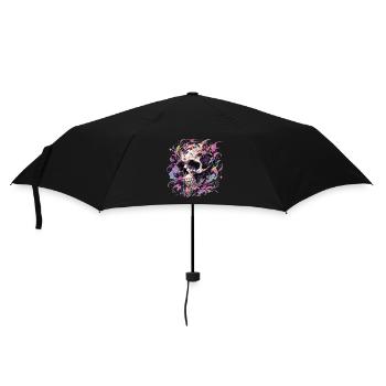 Totenkopf - Regenschirm (klein) - Schwarz - Vorne