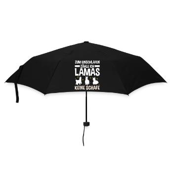 Lama - Regenschirm (klein) - Schwarz - Vorne