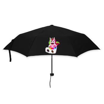Einhorn Tasse Kaffee - Regenschirm (klein) - Schwarz - Vorne