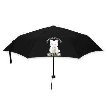 Anime Kawaii just a girl who loves Boba and Cats - Regenschirm (klein) - Schwarz - Vorne