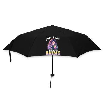 Just a girl who loves Anime - Umbrella (small) - black - Front