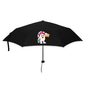 Pilz Tischler Säge Handwerk - Regenschirm (klein) - Schwarz - Vorne