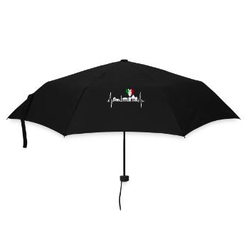 Rom Kolosseum Herzschlag Roma Skyline Rome Italien - Regenschirm (klein) - Schwarz - Vorne