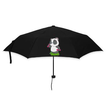 Panda Bodybuilder Dumbbells Bodybuilding - Parapluie standard - noir - Devant