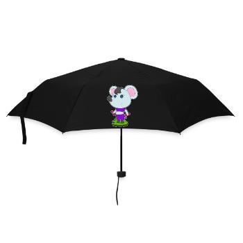 Culturiste Souris Haltères Bodybuilding - Parapluie standard - noir - Devant