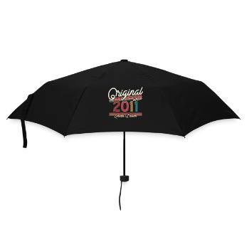 Vintage Geburtstagsgeschenk 2011 - Regenschirm (klein) - Schwarz - Vorne