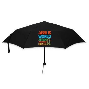 Autismus Autist - Regenschirm (klein) - Schwarz - Vorne