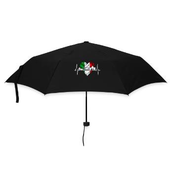 Rom Kolosseum Herzschlag Roma Skyline Rome Italien - Regenschirm (klein) - Schwarz - Vorne