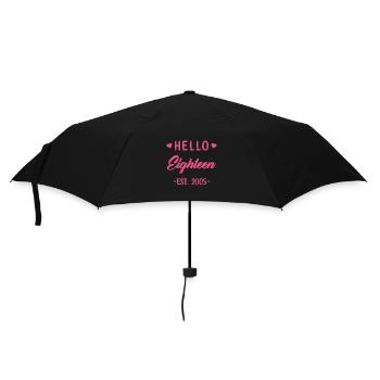 Bonjour dix-huit 2005 18 anniversaire fille - Parapluie standard - noir - Devant