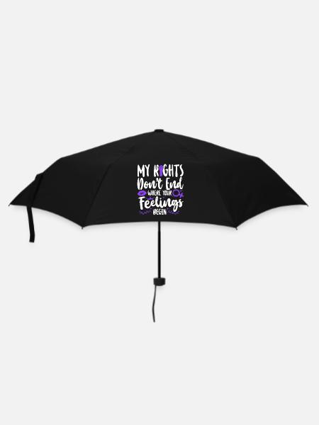 Féministe Mes droits ne s’arrêtent pas là - Parapluie standard - noir
