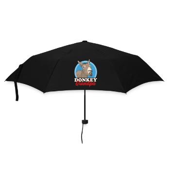 Esel Opa | Eselbesitzer Eselliebhaber Geschenk - Regenschirm (klein) - Schwarz - Vorne