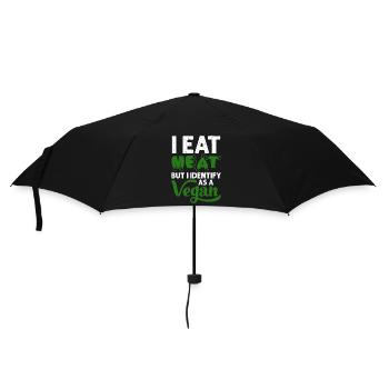 Vegan Veganismus - Regenschirm (klein) - Schwarz - Vorne