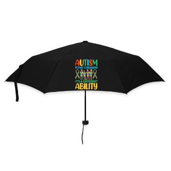 Autismus Autist - Regenschirm (klein) - Schwarz - Vorne