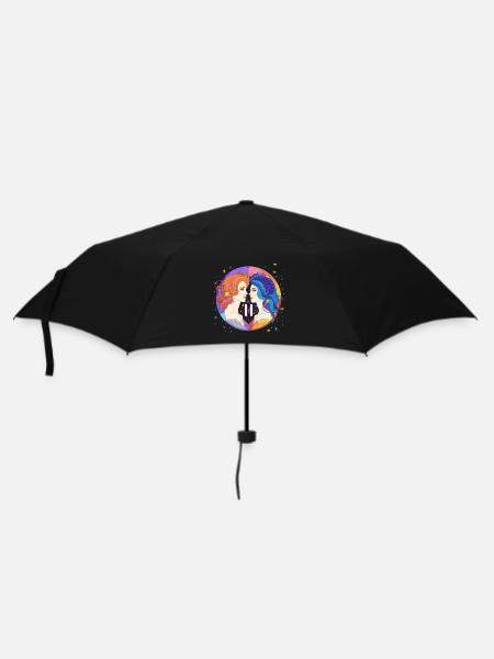 Zodiac - Deux personnes - Gémeaux - Parapluie standard - noir