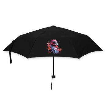 Tropical bird with sunglasses Tropical - Umbrella (small) - black - Front