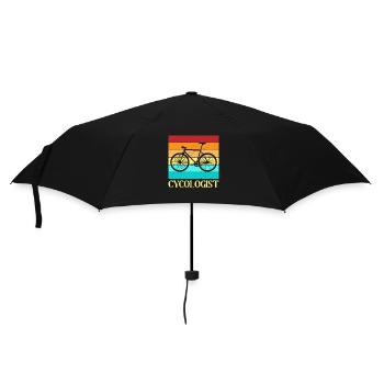 Stylisches Cycologist Retro Fahrrad-Design MTB - Regenschirm (klein) - Schwarz - Vorne