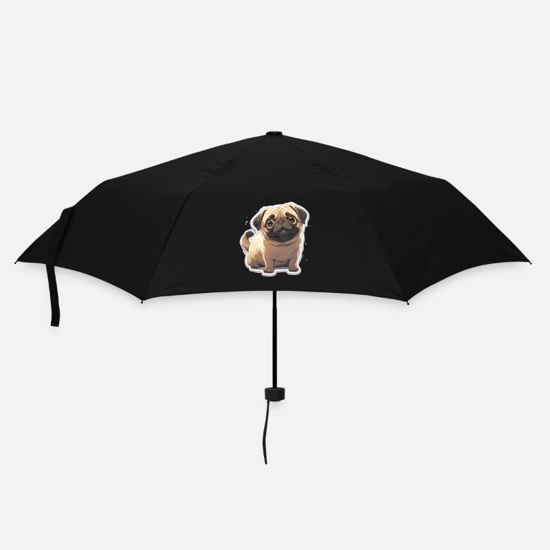 Mops Mops Hund Mops Geschenke Mops Liebhaber - Regenschirm (klein) - Schwarz