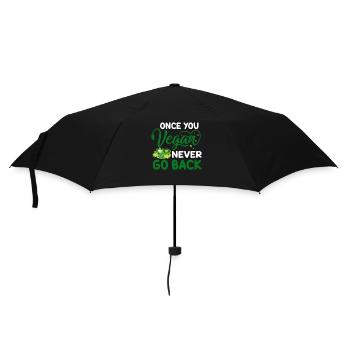 Vegan Veganism - Umbrella (small) - black - Front