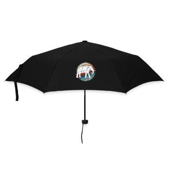 Éléphant Rétro - Parapluie standard - noir - Devant