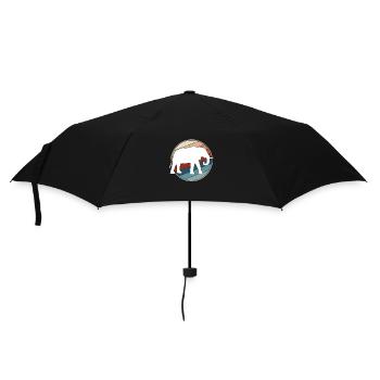 Éléphant rétro - Parapluie standard - noir - Devant