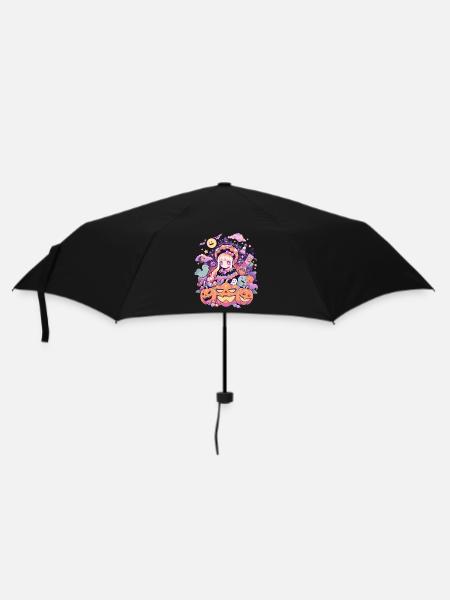 Ästhetik Anime Halloween - Regenschirm (klein) - Schwarz