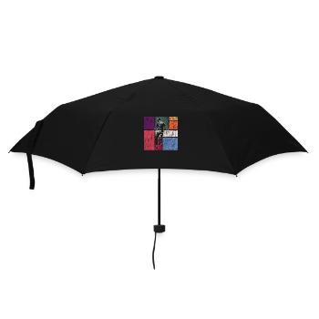 Football - Regenschirm (klein) - Schwarz - Vorne